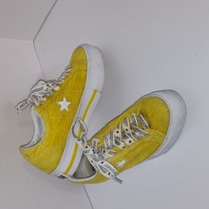 Rare Converse x Mademe One Star Platform Sneakers Shoes Yellow Womens 6.5